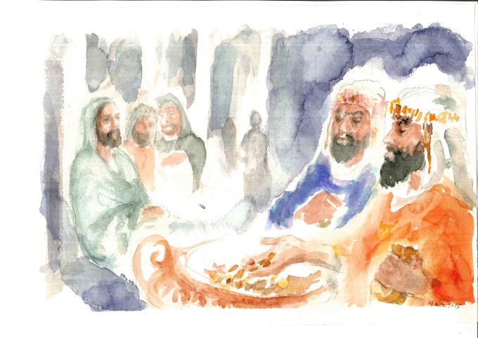 Il tesoro del Tempio, acquarello di Maria Cavazzini Fortini, novembre 2015