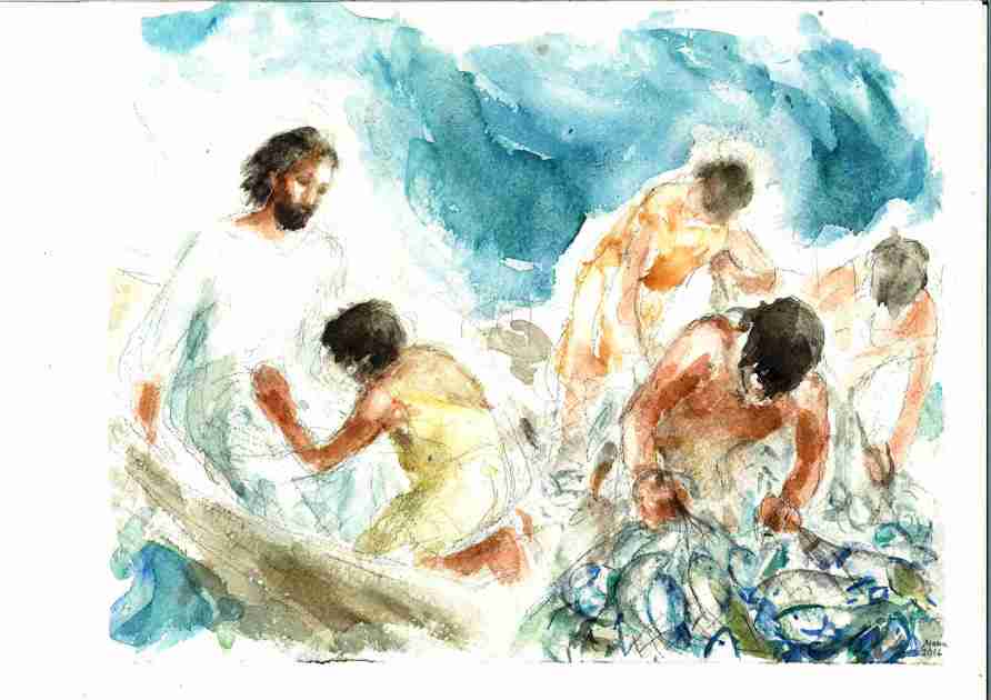 Non temere, Acquarello di Maria Cavazzini Fortini, febbraio 2016