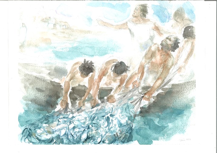 E' il Signore! acquarello di Maria Cavazzini Fortini, aprile 2016