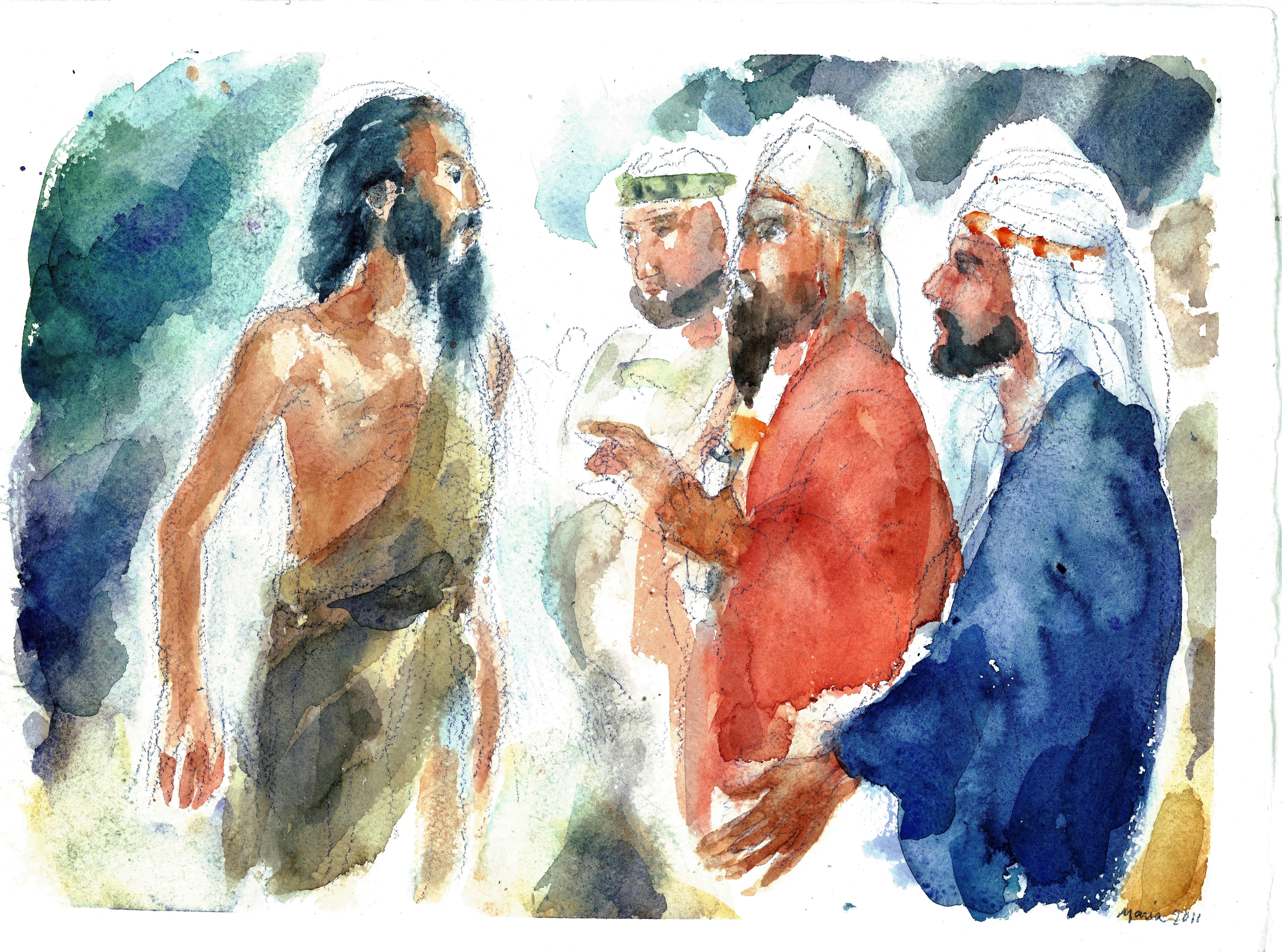 Giovanni con i farisei e i sadducei